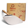 Picture of Chef Pomodoro Aluminum Metal Pizza Peel with Foldable Wood Handle for Easy Storage 12-Inch x 14-Inch, Gourmet Luxury Pizza Paddle for Baking Homemade Pizza Bread