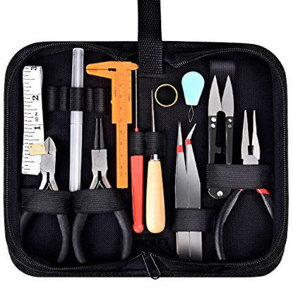 Picture of 19Pcs Jewelry Making Tools Kit with Zipper Storage Case for Jewelry Crafting and Jewelry Repair by Paxcoo
