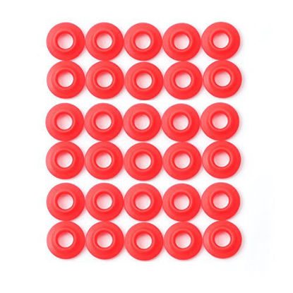 Picture of FERRODAY 30PCS Silicone Gasket for EZ Cap Red Washers Swing Flip Top Bottle Cap Gasket Home Brew Beer Soda Bottle Seal Swing Top Bottle Gasket (30 Bottle Gaskets)