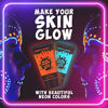 Picture of UV Face & Body Paint Set - by Blue Squid, 8 Liquid UV Body Paints (8 x Large 0.68 fl oz) +FREEBONUS Mini Ultraviolet Torch - Glow in The Dark Neon Face & Body Paint - Black Light Reactive Neon Paints