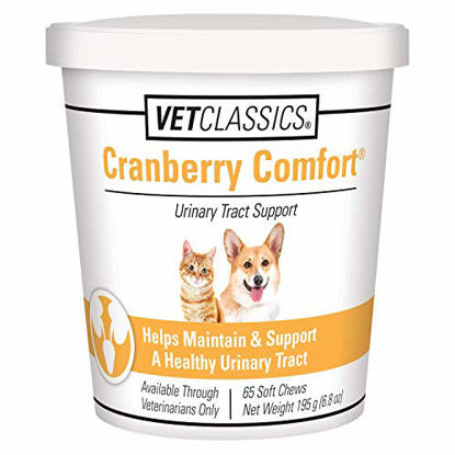 Picture of Vet Classics Cranberry Comfort Urinary Tract for Dogs & Cats, Cranberry Relief Plus Echinacea Halp Maintain & Support a Healthy Urinary Tract, 65 Soft Chews