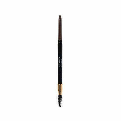 Picture of Revlon ColorStay Eyebrow Pencil with Spoolie Brush, Waterproof, Longwearing, Angled Tip Applicator for Perfect Brows, Dark Brown (220)