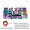 Picture of Outus Crafts Organizer Storage Box for Washi Tape, Art Supplies and Sticker, 15 Compartments, Clear