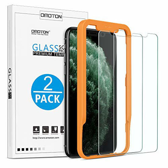 Case Friendly Bubble-Free Full Coverage Premium Tempered Glass Film Anti-Fingerprint iPhone Xs/X 5.8-Inch Easy Installation Frame 2 Pack Screen Protector Compatible for iPhone 11 Pro 