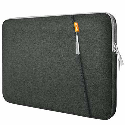Picture of JETech Laptop Sleeve Compatible for 13.3-Inch Notebook Tablet iPad Tab, Compatible with 13" MacBook Pro and MacBook Air,Waterproof Shock Resistant Bag Case with Accessory Pocket, Grey