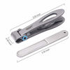 Picture of SZQHT 15mm Wide Jaw Opening Nail Clippers for Thick Nails,Finger Nail Clippers for Ingrown Toenail Clippers for Men,Tough Nails, Seniors, Adults.Deluxe Sturdy Stainless Steel Big(Silver)