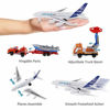 Picture of Liberty Imports Deluxe 57-Piece Kids Commercial Airport Playset in Storage Bucket with Toy Airplanes, Play Vehicles, Police Figures, and Accessories
