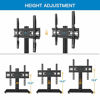 Picture of PERLESMITH Universal TV Stand - Table Top TV Stand for 37-55 inch LCD LED TVs - Height Adjustable TV Base Stand with Tempered Glass Base & Wire Management, VESA 400x400mm