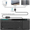 Picture of Rii K18 Plus Wireless 3-LED Color Backlit Multimedia Keyboard with Multi-Touch Big Size Trackpad,Rechargable Keyboard for Android TV Box,PC,Smart TV,Xbox,Raspberry Pi, HTPC IPTV,Windows, MacOS