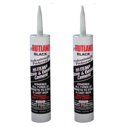 Picture of Rutland Stove Gasket Cement Black 10.3 Oz Cartridge (2 Pack)