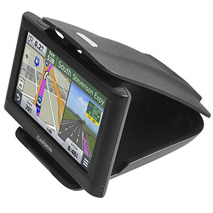 Picture of GPS Dash Mount [Matte Black Dock] for Garmin Nuvi Drive Dezl Drivesmart, Tomtom, Magellan Roadmate, Rand McNally, Navman, Cell Phone - Car Adhesive Non-Slip Dashboard Replacement Holder for Satnav