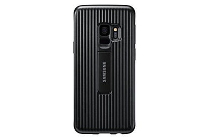 Picture of Samsung Galaxy S9 Rugged Military Grade Protective Case with Kickstand, Black - EF-RG960CBEGUS