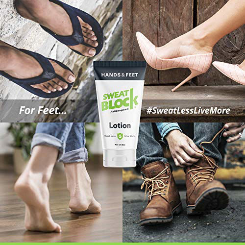 GetUSCart SweatBlock Antiperspirant Lotion for Hands & Feet, Proven to