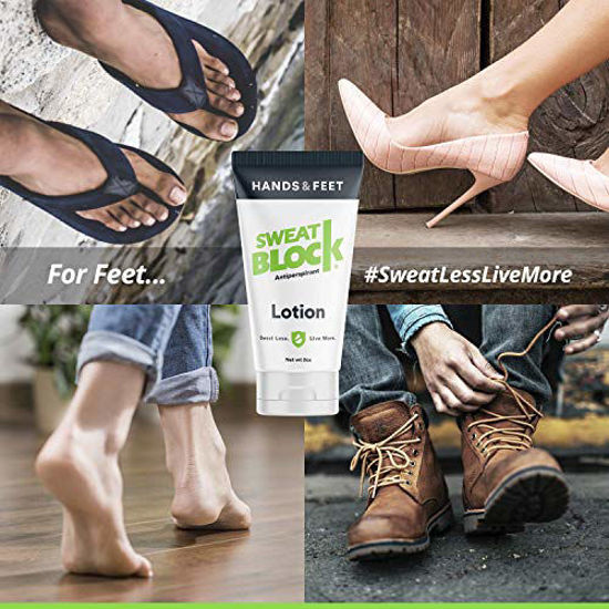 GetUSCart SweatBlock Antiperspirant Lotion for Hands & Feet, Proven to