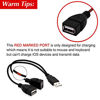 Picture of andul USB 2.0 A Male to 2 Dual USB Female Jack Y Splitter Hub Power Cord Extension Adapter Cable