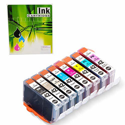 Picture of NEXTPAGE C42 Ink Compatible Ink Cartridges Replacement for Canon CLI42 8 Pack for PIXMA PRO-100 Printer, Canon Ink CLI 42 CLI-42 Ink Cartridge Use in Canon pixma pro 100 Printer