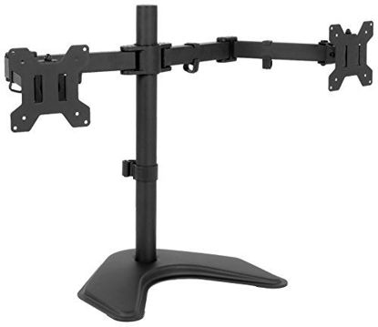 Picture of VIVO Full Motion Dual Monitor Free-Standing Desk Stand VESA Mount, Double Joints, Holds 2 Screens up to 32 inches, STAND-V102K
