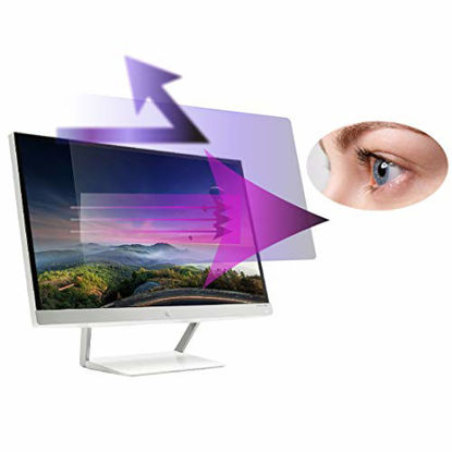 Picture of Premium Anti Blue Light and Anti Glare Screen Protector (2 Pack) for 24 inches Monitor with Aspect Ratio 16:9. Easy and Bubble Free Installation