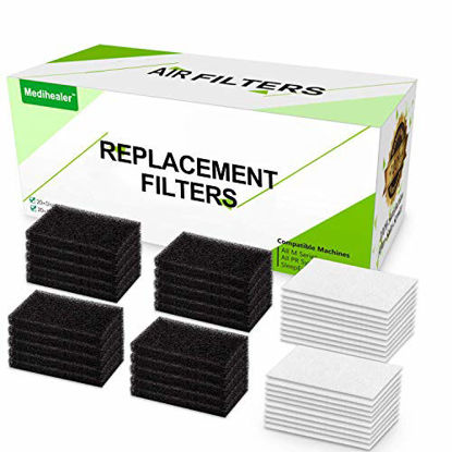 Picture of 40 Packs CPAP Filters for Philips Respironics - Foam Filter and Ultra Fine Filters Supplies for Respironics M Series, PR System One and SleepEasy Series Machines - Medihealer Premium Disposable Filter