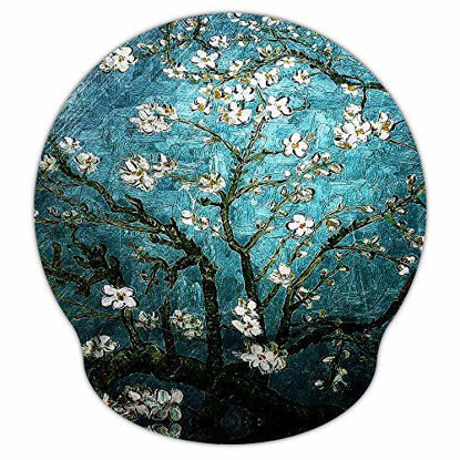 Picture of Mouse Pads for Computers Van Gogh Ergonomic Memory Foam Nonslip Wrist Support-Lightweight Rest Mousepad for Office,Gaming,Computer, Laptop & Mac,Pain Relief,at Home Or Work
