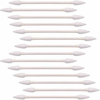 Picture of Pangda Cotton Swabs Cotton Tipped Applicator Double Tipped with Cardboard Handles, 400 Pieces (Double-Pointed Tip)