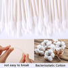 Picture of Pangda Cotton Swabs Cotton Tipped Applicator Double Tipped with Cardboard Handles, 400 Pieces (Double-Pointed Tip)