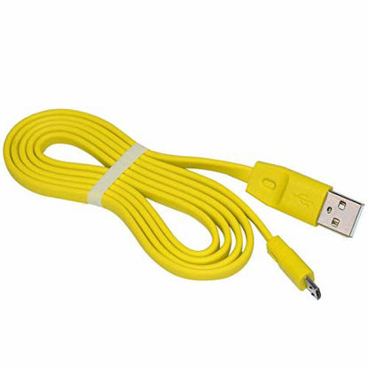 Picture of Aquelo Charging Cord Replacement Compatible for UE Boom Bluetooth Speaker PC/DC Micro USB Charger Cable (Yellow)
