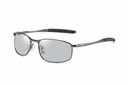 Picture of FEISEDY Classic Polarized Photochromic Sunglasses Driving Photosensitive Glasses B2444