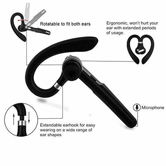 GetUSCart Bluetooth Headset, Wireless Bluetooth Earpiece V5.0 810 Hours Talktime Stereo Noise