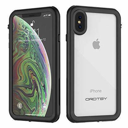 Picture of iPhone Xs Max Waterproof Case, ORDTBY Underwater Full Sealed IP68 Certified Cover Waterproof Snowproof Shockproof and Dustproof with Built-in Screen Protector for iPhone Xs Max (Clear)