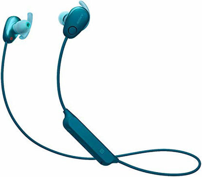 Picture of Sony SP600N Wireless Noise Canceling Sports in-Ear Headphones, Blue (WI-SP600N/L) (WISP600N/L)