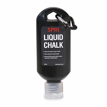 Picture of SPRI Liquid Chalk 50ml Bottle - Works as Gym Chalk, Lifting Chalk, Rock Climbing Chalk, Weightlifting Chalk - Dries Instantly, Use Alone or with Powdered Chalk Ball or Bag