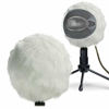 Picture of YOUSHARES Furry Windscreen Muff - Customized Pop Filter for Microphone, Deadcat Windshield Wind Cover for Improve Blue Snowball iCE Mic Audio Quality (White)