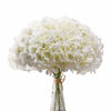 Picture of Aviviho White Hydrangea Silk Flowers Heads Pack of 10 Ivory White Full Hydrangea Flowers Artificial with Stems for Wedding Home Party Shop Baby Shower Decoration