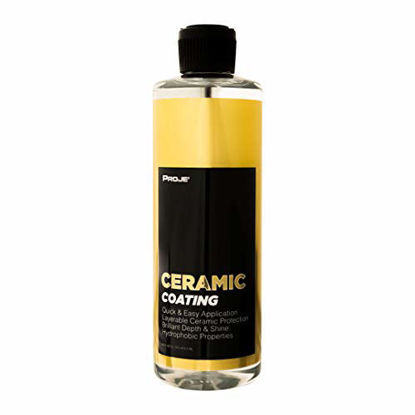 Picture of PROJE' Ceramic Coating - Protective Hydrophobic Weatherproof Sealant for Cars - Nano Technology - 9H Hardness - Clear, High-Gloss Shine - 16 Ounces