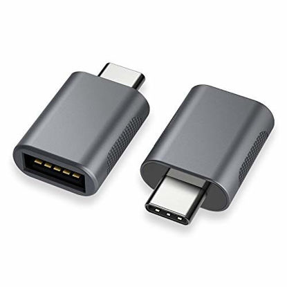 Picture of nonda USB C to USB Adapter(2 Pack),USB-C to USB 3.0 Adapter,USB Type-C to USB,Thunderbolt 3 to USB Female Adapter OTG for MacBook Pro2019,MacBook Air 2020,iPad Pro 2020,More Type-C Devices(Space Gray)