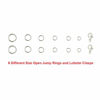Picture of EuTengHao 1504pcs Open Jump Ring and Lobster Clasps Kit Jewelry Repair Tools Kit with Jewelry Pliers Jump Rings Opener Tweezers Jewelry Making Accessories for Necklace Making Repair (Bright Silver)