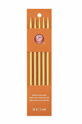 Picture of Boye 7-Inch Aluminum Double Point Knitting Needles, Size 8