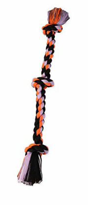 Picture of Flossy Chews Cottonblend Color 3-Knot Rope Tug, Large, 25-Inch, Assorted Colors