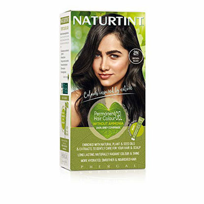 Picture of Naturtint Permanent Hair Color 2N Brown Black (Pack of 1), Ammonia Free, Vegan, Cruelty Free, up to 100% Gray Coverage, Long Lasting Results