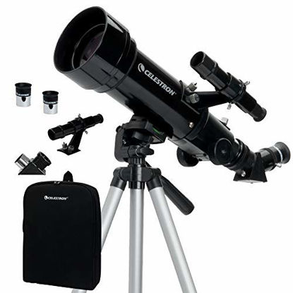 Picture of Celestron - 70mm Travel Scope - Portable Refractor Telescope - Fully-Coated Glass Optics - Ideal Telescope for Beginners - BONUS Astronomy Software Package