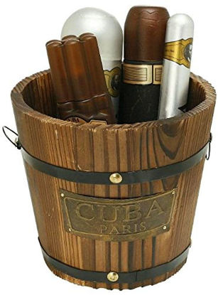 Picture of Cuba Gold by Cuba for Men - Gift Set - 3.4oz EDT Spray, 6.7oz deodorant Spray, 3.3oz after shave, 1.17oz EDT Spray with bucket