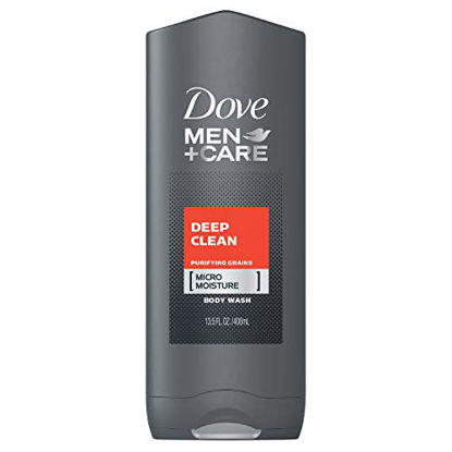 Picture of Dove Men+Care Body Wash Deep Clean 13.5 oz for Healthier, Hydrated and Stronger Skin Effectively Washes Away Bacteria While Nourishing Your Skin