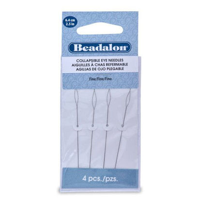 Picture of Beadalon 700F-102 Collapsible Eye Needles 2.5-Inch Fine 4 Pack