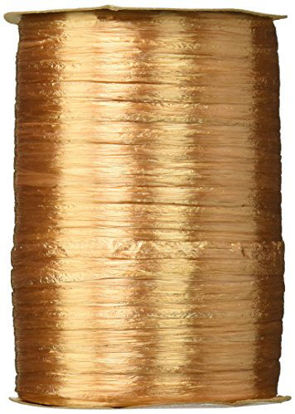 Picture of Berwick Offray 1/4'' Wide Pearlized Raffia Ribbon, Gold, 100 Yards