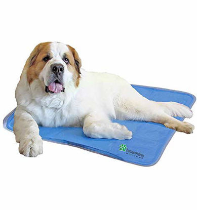 Picture of The Green Pet Shop Dog Cooling Mat - Pressure-Activated Gel Cooling Mat For Dogs, Extra Large Size - This Pet Cooling Mat Keeps Dogs and Cats Comfortable All Summer - Ideal for Home and Travel