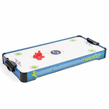 Picture of Sport Squad HX40 40 inch Table Top Air Hockey Table for Kids and Adults - Electric Motor Fan - Includes 2 Pushers and 2 Air Hockey Pucks - Great for Playing on The Floor, Tabletop, or Dorm Room, one size (SSA1001)