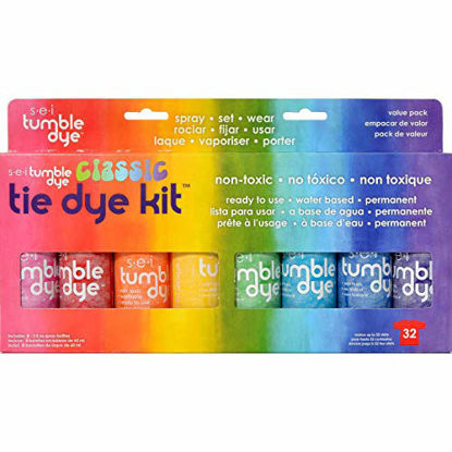 Picture of SEI Tumble Dye Craft & Fabric Tie-Dye Kit 2oz 8/Pkg, Assorted