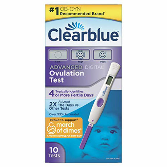 Picture of Clearblue Advanced Digital Ovulation Test, Predictor Kit, featuring Advanced Ovulation Tests with digital results, 10 ovulation tests