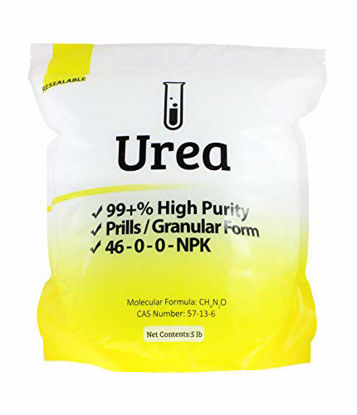 Picture of Duda Energy urea5f Urea 99+% Pure Commercial Grade 46-0-0 Granular/Prilled Fertilizer Aqua Regia, 5 lb.